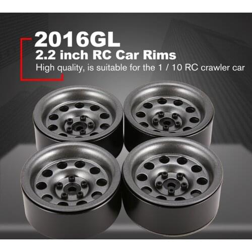 4Pcs 2.2 Inch Metal Beadlock Rim For Axial SCX10 1/10 RC Rock Crawler RC Car Model Spare Parts Accessories