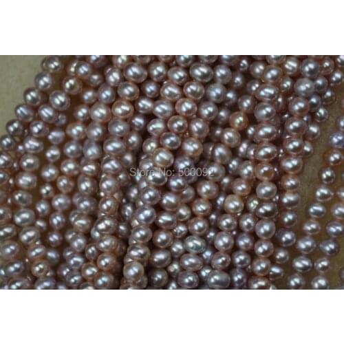 Wholesale 10 strands 5-5.5mm lavender freshwater cultured pearl lots