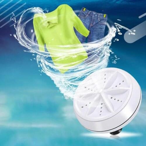Protable Ultrasonic Turbo Washing Machine Turbo Air Bubble Rotating Washer Convenient Travel Business Trip Ultrasonic Washer