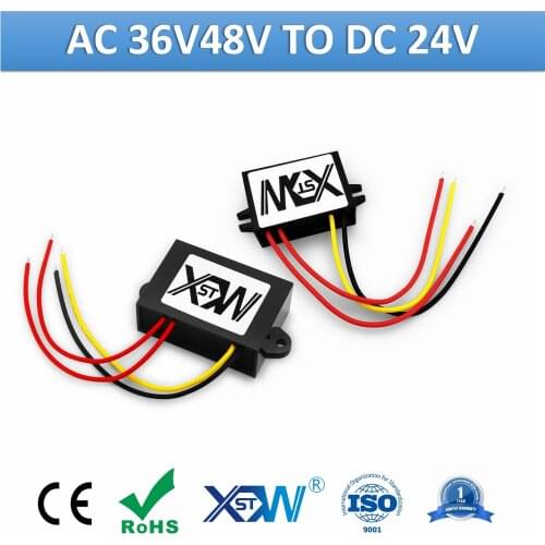 AC to DC Voltage Converter AC 36V 48V 32-56V To DC 24V Step Down Buck DC Jack Connector 1A 1.5A For Car Switching Power Supply