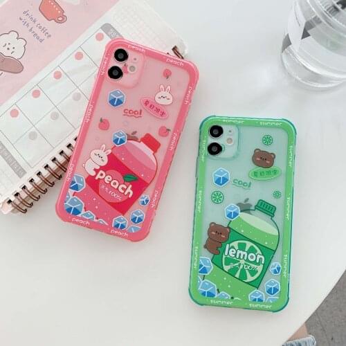 Lemon Orange Juice Soft Tpu Phone Cases for iPhone 11 12 Pro Max Shockproof Back Cover for iPhone 7 8 Plus X XR XS Max Se 2020