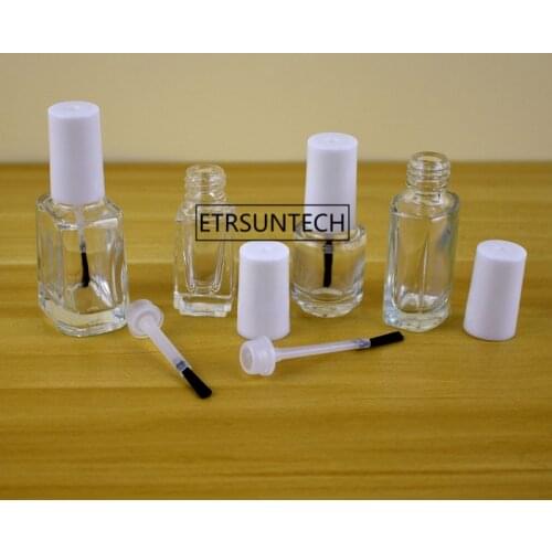Empty Cosmetic Containers Nail Polish Bottle with Lid Brush 4ML 5ML 8ML 10ML Travel Empty Small Glass Essential Bottle F1891