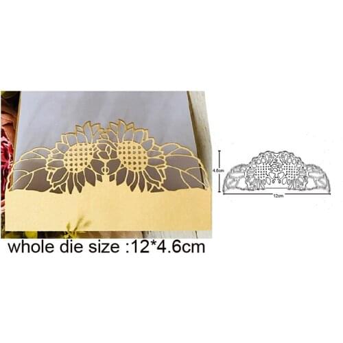 Christmas Decorative border sunflowers bell Metal Cutting Dies Stencil Scrapbooking DIY Album Stamp Paper Card Embossing