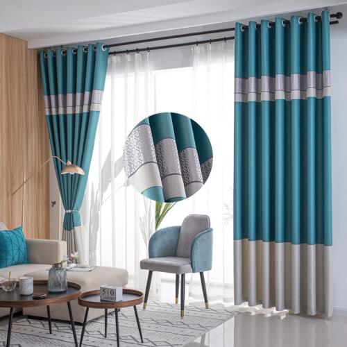 Stitching Window Curtains Shading For Bedroom Living Room Insulation Soundproof Thickening Blackout Curtain Cloth
