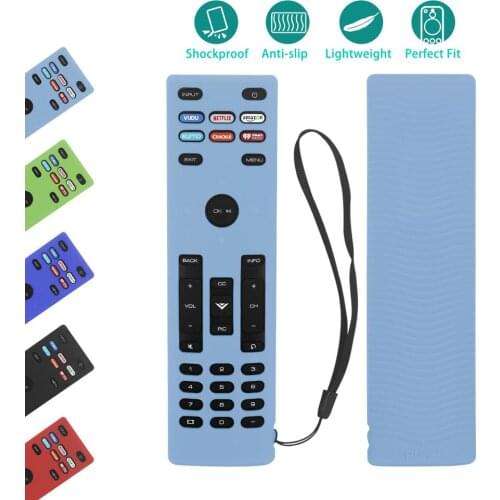 Silicone Protective Cover Remote Control Case for Vizio XRT136 TV Soft Silicone Skin Waterproof Shockproof Anti-Lost with Loop