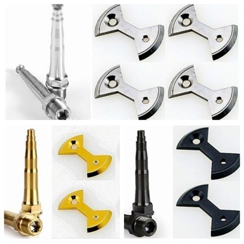 Titanium TC4 Bicycle Pedal Replacement Reinforce Bowtie Plate 4pcs +81.5mm Spindle for Bike Pedals Speedplay Zero / Light Action