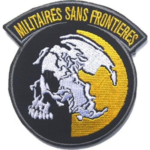 Embroidered Patch OUTER HEAVEN MGS Peace Walker Patch Tactical Emblem Badges Embroidery Patches For Jacket Jeans Backpack