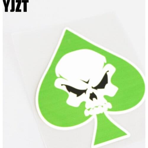 YJZT 10.3CM*13CM Fashion Motorcycle Skull Car Sticker Decal PVC Decoration 13-1127