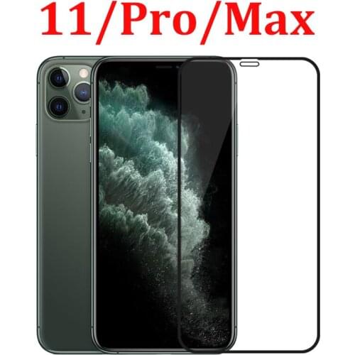 Tempered Glass On For Apple iPhone 11 Pro Max Mas Screen Protector 1 1 11pro 11promax Xphone Aphone Protective Film Full Cover