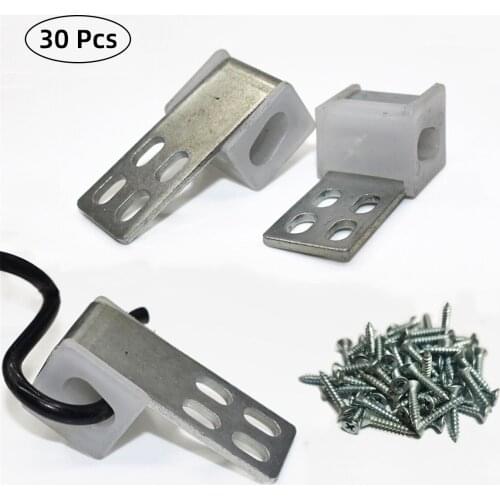 30 Pcs of 4 Hole Furniture Sofa Spring Clip S Shaped Clip Plastic Sleeve Insulated Universal Hook Repair Tool Hardware Accessori