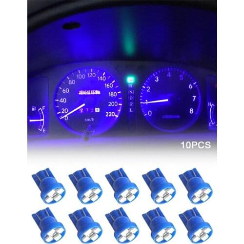 10pcs Car Led Light T10 4SMD 1210 LED Reading Lamp Car Gauge Speed Dash Bulb Dashboard Instrument Light Car Interior Accessories