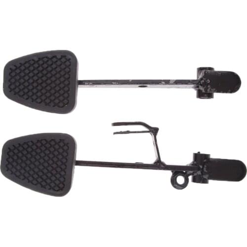 2 Pieces Black Metal Iron Go Kart Brake & Throttle Pedal Set Replacement