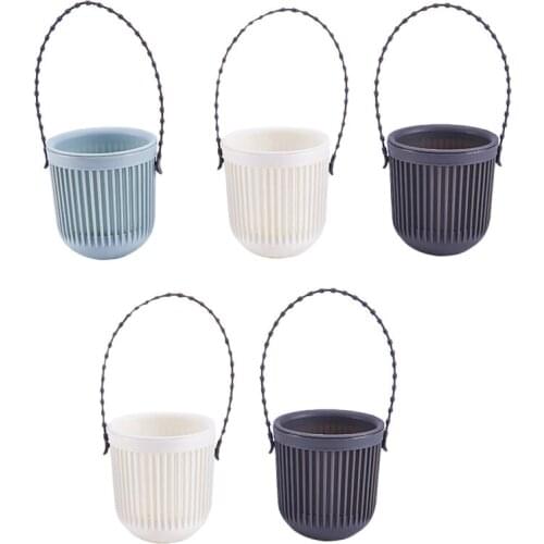 5Pcs Plastic Hanging Orchid Pot Balcony Creative Wall Hanging Flower Pot Succulent Potted Resin Small Hanging Pot