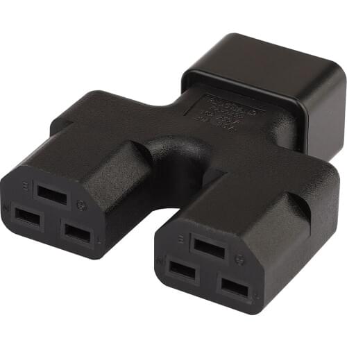C20 TO C21,IEC 320 C20 Male to Dual 2*C21 Female Power Adapter,16A 250V UPS PDU Power Adapter, C20 to C21 Power Adapter