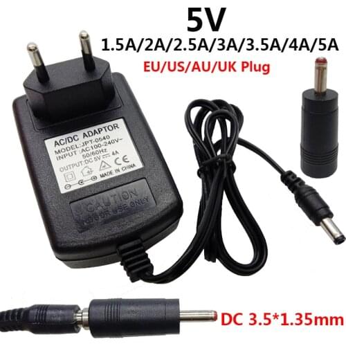 5V DC 3.5*1.35mm AC/DC Power Adapter AC to 5V 5 volt DC Power Supply 5V 1.5A 2A 2.5A 3A 3.5A 4A 5A adaptor adaptador DC3.5mm