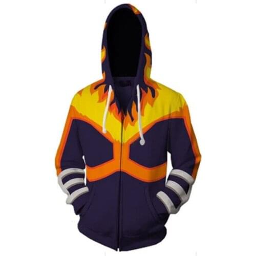 Anime Boku No My Hero Academia Cosplay Costumes Hoodies Sweatshirts Bakugou Todoroki Shoto Spring Jacket Coat