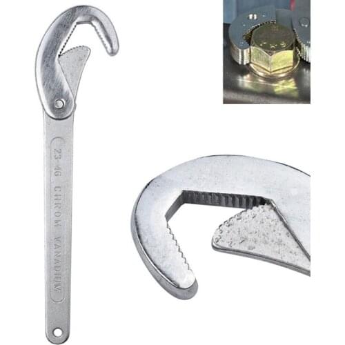 B2QB Multi-functional Manual Adjustable Wrench Tools Household Screw Bathroom Repair Tools Adjustable Spanner 23~46mm