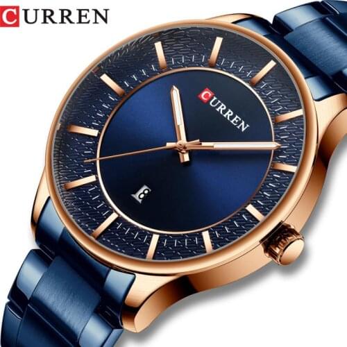 Curren Men Watch Stainless Steel Classy Business Watches Male Auto Date Clock Fashion Quartz Wristwatch Relogio Masculino