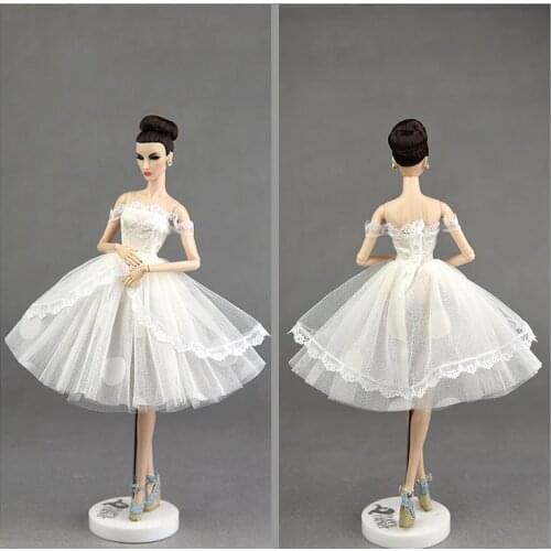 Case for Barbie Doll Clothes Princess Dress Wedding Bride Marriage Dress for Barbie Accessories Toys House Ornaments