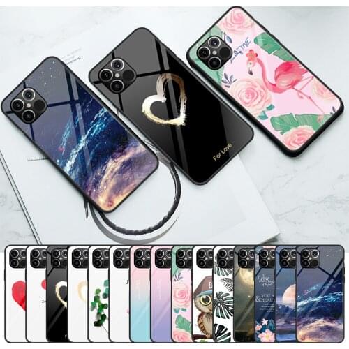 Stained Tempered Glass Shell For iPhone 6 7 8 Plus Phone Cases Cover For iPhone X XS XR XS Max Various Pattern Glass Phone Cases