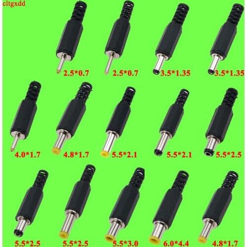 Cltgxdd 1pcs 5.5*2.1mm to 5.5*2.5 4.8*1.7 4.0*1.7 3.5*1.35 6.0*4.4 5.0*3.0 2.5*0.7mm DC Power Plug DC Power Splitter Adapter