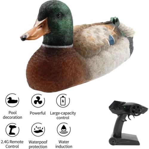 Flytec V201 RC Boat RC Duck Boat 2.4Ghz Hunting Motion Remote Control Duck Boat Waterproof for Swimming Pool Pond&Garden Decor