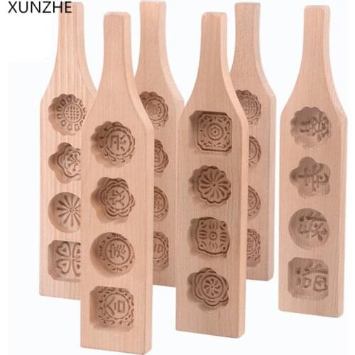 XUNZHE Nes DIY baking of Chinese features cakes mould handmade forms ecological wooden goods form for moon cakes kitchen tool