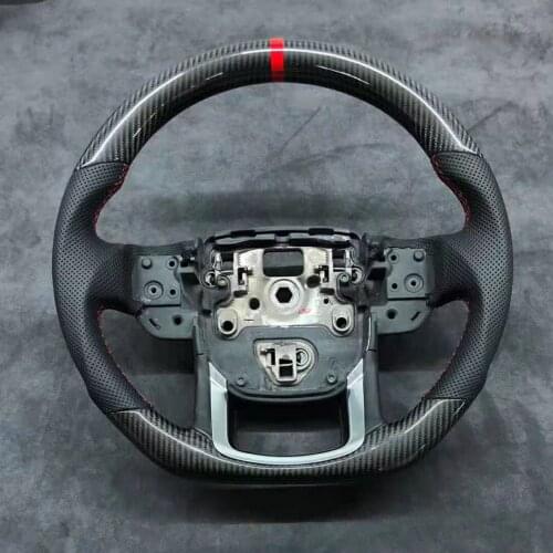 Racing Cuatomized Real Carbon Fiber Sports Steering Wheel Alcantara Leather compatible for Range Rover Sports 2017-2020