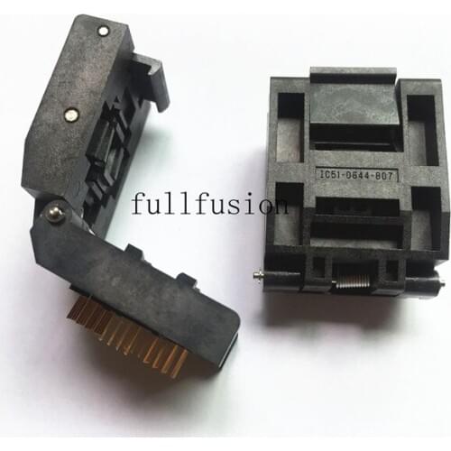 IC51-0644-1972 QFP64P IC Test Socket 0.4mm Pitch 7X7MM Yamaichi TQFP64P Burn in Socket