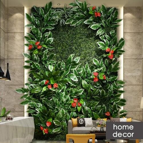 Plant Wall Artificial Lawn Boxwood Hedge Garden Backyard Home Decor Simulation Grass Turf Rug Lawn Outdoor Flower wall decration