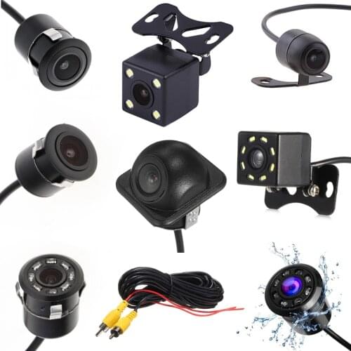 12V Car Rear View Camera 170 degree Auto Parking Reverse Backup Camera 4 LED 8LED Night Vision HD Car Reversing Camera AV Cable