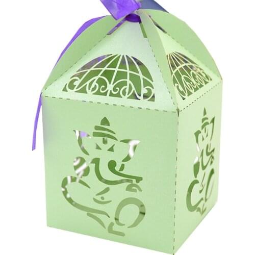 Ganesh elephant favor boxes laser cut royal wedding candy box