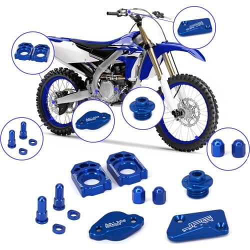 Motorcycle Brake Fluid Reservoir Cover Axle Block Set For YAMAHA YZ125 YZ250 YZ250F YZ450F YZ125X YZ250X WR250F WR450F YZ250FX