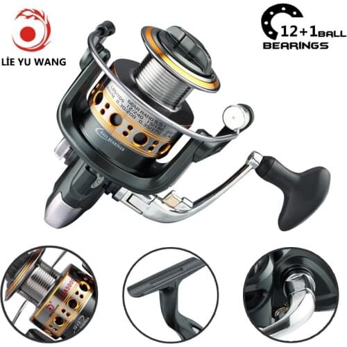 Lieyuwang 12+1 Ball Bearings metal Fishing reel wheel spinning Reel Fishing reels fly reel Feeder okuma carretilha pesca