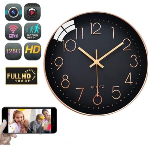 1080P HD Mini Camera IP wifi CCTV Wall Clock Camera Home Security Wifi Nanny Camera Video Recorder with Motion Detection
