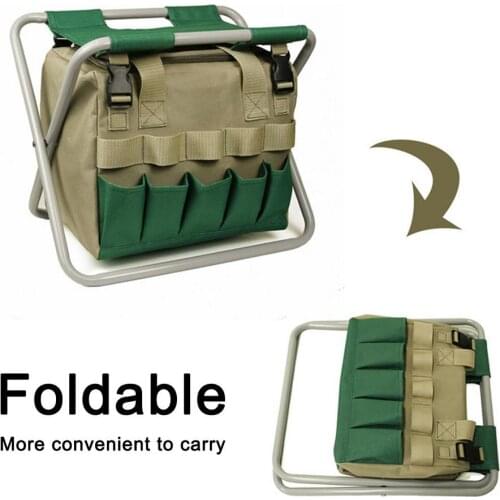 Multifunctional Detachable Foldable Large Capacity Garden Folding Stool Fishing Stool Garden Tool Folding Stool
