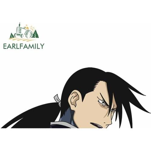 EARLFAMILY 13cm x 5.2cm Peeker Auto Car Stickers for Fullmetal Alchemist Anime Decals JDM VAN Scratch-Proof DIY Car Assessoires