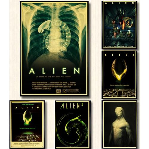 Science fiction movies Alien poster home decor wall art painting kraft paper print home decor retro poster