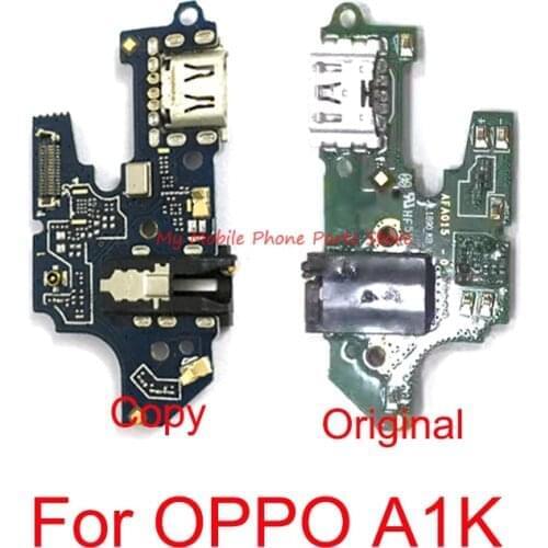 Original USB Charging Dock Port Board With Microphone Plug Jack Flex Cable For OPPO A1K USB Charge Charger Board Flex Cable