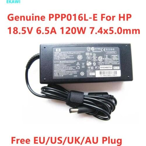 Genuine PPP016L-E 120W 18.5V 6.5A PPP016C AC Adapter For HP DV5 DV6-7204TX DV7-7212nr NC4400 NC6110 Laptop Power Supply Charger