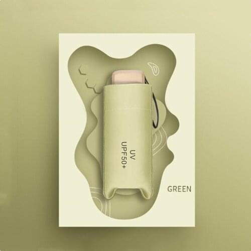 PALONY Small Ultraviolet Protection Parasol Girls Folding Mini Pure Color Sun Umbrella Vinyl Outdoor Lovely Couples Portable