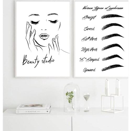 Eyelashes Print Makeup Wall Art Decor Esthetician Gift Lash Bundle Fashion Art Posters Canvas Painting Beauty Salon Decoration