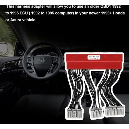 1Pcs OBD2A To OBD1 Conversion ECU Jumper Harness Adapter For Honda Civic Accord Acura