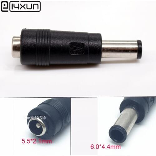 5.5*2.1 Female to 6.0*4.4 Male AC DC Power Adapter Plug Connector dc jack tip Notebook Laptop for Sony
