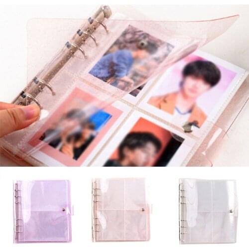 PVC Portable Photo Album Jelly Color Home Picture Case Storage Sequins Transparent Name Card Book Photo Album Card Photocard