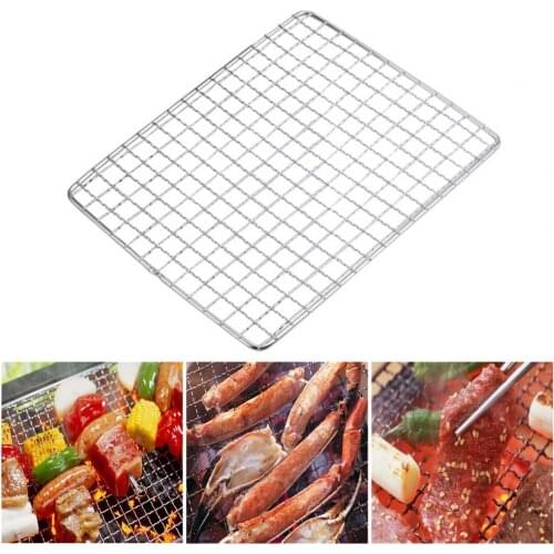 Portable Stainless Steel Square Barbecue Grill Camping Net Rack for Outdoor Activities