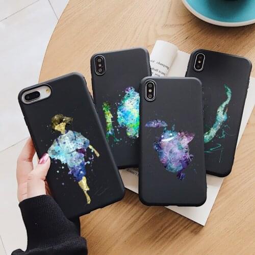 My Neighbor Totoro Anime soft Cover phone Case for iPhone11 12pro 11ProMax X XR XS Max 8 7 6s 6Plus 5 SE 12mini black TPU shell