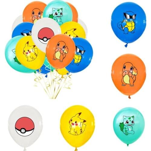 Anime Pokemon Pikachu Cartoon Balloon Party Decoration Balloon Anime Cartoon Game Birthday Party Supplies Christmas Gifts toys