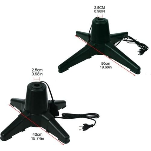 EU Plug 40/50cm Christmas Tree Electric Rotating Base Stand Xmas Tree Bottom Support Holder Christmas Decoration Parts