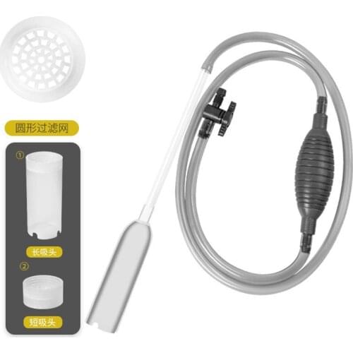 Syphon Fish Tank Water Exchanger Changer Siphon Long Suction Pipe Toilet Water Wind Free MINI Nano Aquarium Plant